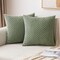 Throw Pillow Covers Soft Corduroy Decorative Set of 2 Boho Striped Pillow Covers Pillowcases Farmhouse Home Decor for Couch Bed Sofa Living Room Spring 18x18 Inch Sage Green